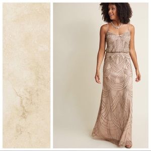 Adriana Papell Art Deco beaded dress